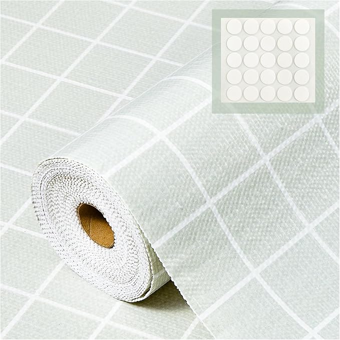 Beautysaid Shelf Liner Non Adhesive Drawer & Cabinet Liner for Kitchen Waterproof Sage Green Shelf Paper for Bathroom & Dress Drawer (12 in x 10 FT) by Beautysaid