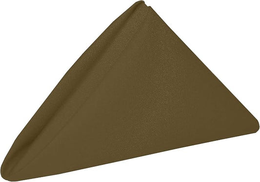 17x17-Inch Cotton-Feel Cloth Napkins, Cafe, Set of 12 by UltimateTextile