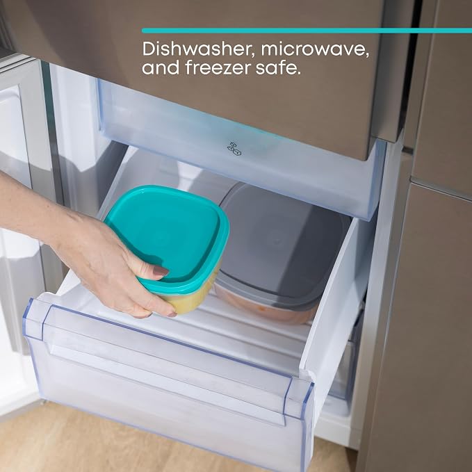 FiNeWaY 7pc Nesting Stackable Food Storage Containers Box with Airtight Lids BPA Free Lunch Snack Meal Boxes Kitchen Reusable Organiser Portion Control - Image 6