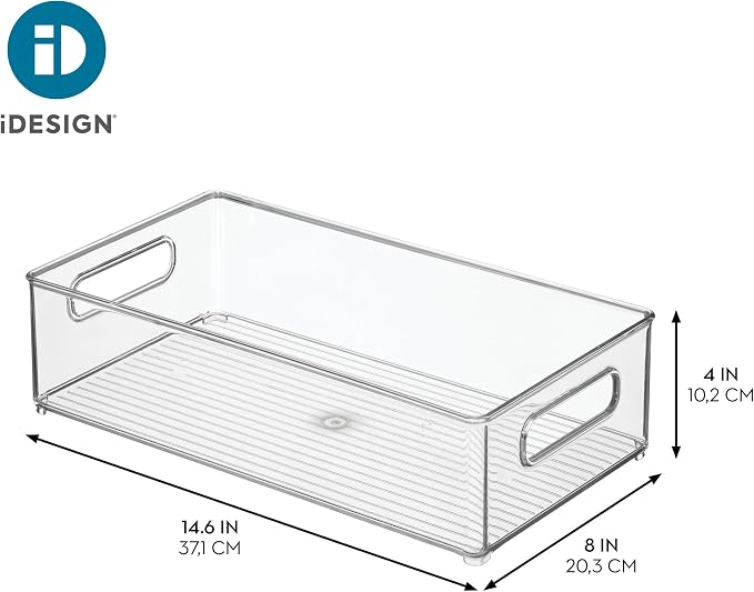 iDesign Stackable Fridge Bin | Storage Bin for Freezer or Pantry Organization, Clear, Made in USA - Image 4