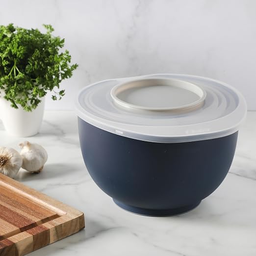 Oster 12 Piece Nesting Mixing Bowl Set, 3 Bowls with Lids & 6 Measuring Cups, Non-Slip Bases, Pour Spouts, Space-Saving Kitchen Prep Set, Dishwasher Safe - Image 5