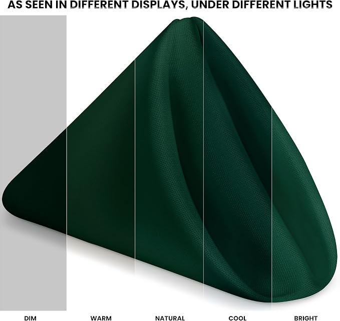 Utopia Home [24 Pack, Hunter Green] Cloth Napkins 17x17 in, 100% Polyester | Hemmed Edges, Washable and Reusable Ideal for Parties, Weddings and Dinners - Image 3