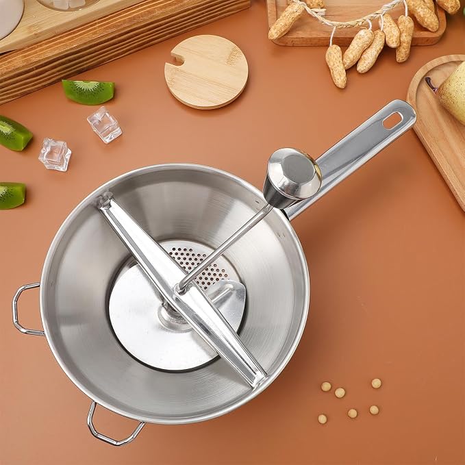 Amosfun Potato Ricer, Stainless Steel Potato Masher, Manual Rotating Potato Ricer, Rice Press for Tomato Sauce, Applesauce, Puree, Mashed Potatoes, Baby Food, Fruit and Vegetables - Image 8