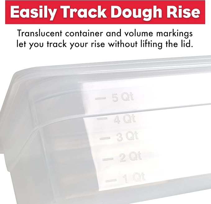 Brod & Taylor Proofing Container With 6L Capacity, Fits Up to 3000 Grams of Dough – Dough Rising Box for Bread, Sourdough & Pizza (Dishwasher Safe, BPA-Free) - Image 4