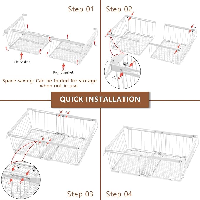 Large Freezer Organizer Bins for 10 to 20 Cu.Ft,3 Pack , Leak-Proof Bottom | ANJUBANFreezer Organizer Bins, Stackable,expandable,foldable,With handle Wire Storage Container Baskets for Sort Frozen Meats - Image 7