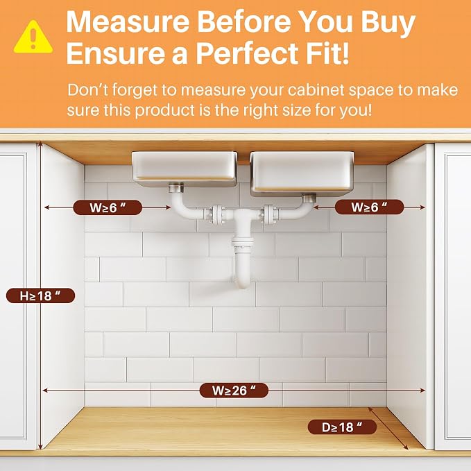 PXRACK Under Sink Organizer, 1-Pack 3-Tier Height Adjustable Thickened Metal Pull out Cabinet Organizer Shelf, Slide out Storage Drawer Rack for Bathroom Kitchen Pantry Home Organization, Black - Image 2
