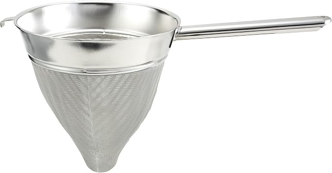 Winco 10" Stainless Steel Bouillon Strainer, Extra Fine Mesh, Stainless | Extra fine mesh, Reinforced frame, Foodservice by Winco