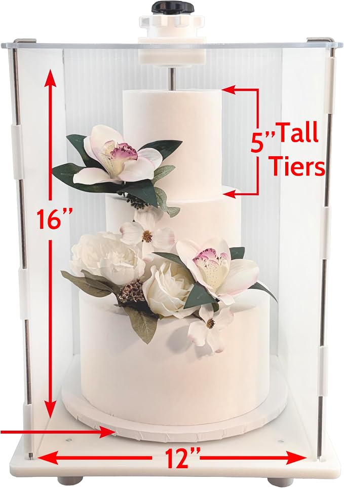CAKESAFE Reuseable Itsy Tall Cake Transporter, Clear Plastic Cake Carrier (12" W x 16" H) | Clear Plastic, Cake Carrier - Image 3