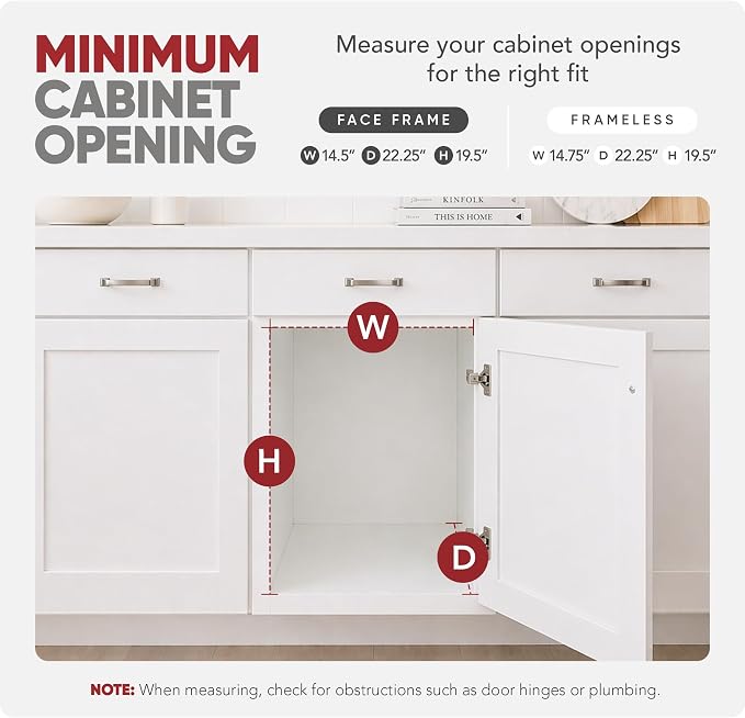Rev-A-Shelf Pullout Organizer for Cabinets, Min Opening Width of 15" | Two-Tier Steel Shelf for Kitchen or Vanity Cabinet Organization, Heavy Gauge Wire Slide Out Storage Basket, 5WB2-1522CR-1 - Image 8