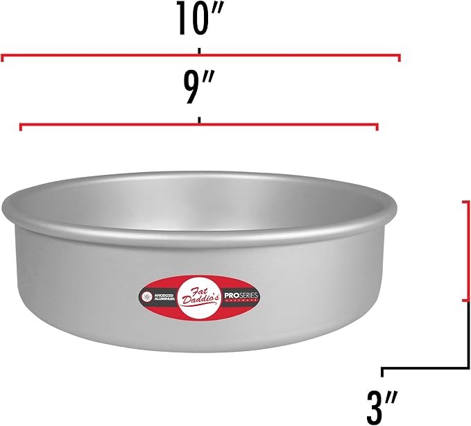 Fat Daddio's Anodized Aluminum Round Cake Pan, 9 x 3 Inch - Image 3