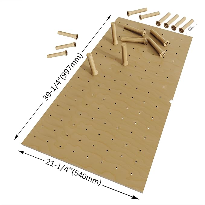 Dowell 39.25" x 21.25" Drawer Divider Organizer Wood Peg Board - 16Pegs - Image 3
