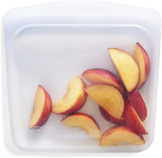 Stasher Platinum Silicone Food Grade Reusable Clear Storage Bags - Snack & Sandwich Sizes by Unknown