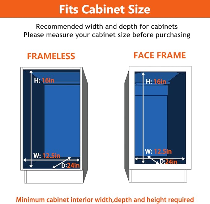 ROOMTEC Individual Pull Out Cabinet Organizer (11"W x 21"D), 2 Tier Spice Rack Organizer for Cabinet, Slide Out Drawer Pantry Shelf Organization and Storage for Kitchen Bathroom - Image 4