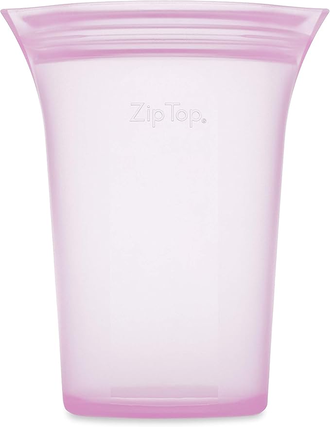 Zip Top Reusable Food Storage Bags | Large Cup [Lavender] | Silicone Meal Prep Container | Microwave, Dishwasher and Freezer Safe | Made in the USA - Image 2