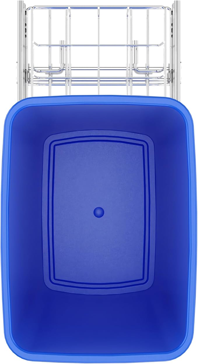 Rev-A-Shelf Pullout Trash Can for Under Kitchen Cabinets 35 Qt Garbage Waste Recyling Bin with Full Extension Slides, Blue, RV-12KD-22C-S - Image 7