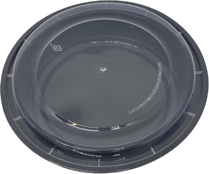 48 oz Round Food Containers Meal Prep Microwavable Reusable Plastic BPA Free Big Size Lunch box 50 Sets by DHGPROFESSIONAL