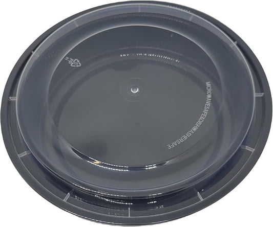 48 oz Round Food Containers Meal Prep Microwavable Reusable Plastic BPA Free Big Size Lunch box 50 Sets by DHGPROFESSIONAL
