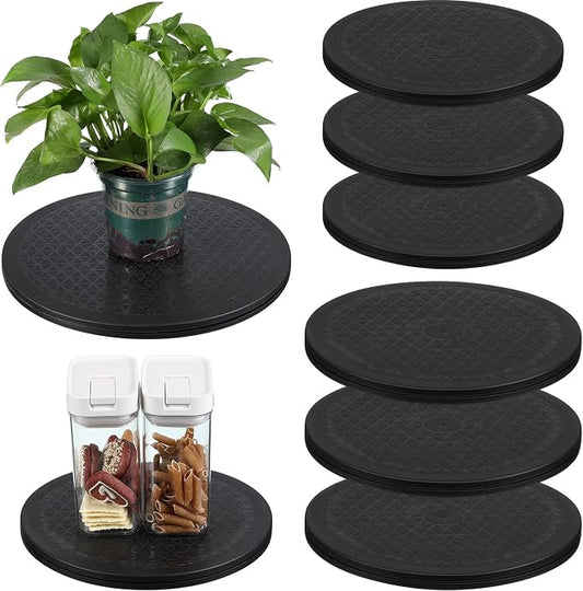 8 Pcs Lazy Susan Turntable Organizer 10 Inch 12 Inch Lazy Susan Turntable Heavy Duty Rotating Swivel Stand with Steel Ball Bearings for Flat Panel Monitors, Potted Plants, TV's, Sculpture, Speakers by Xinnun