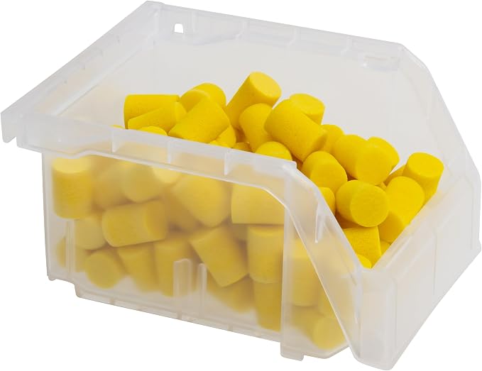 Plastic Containers for Organizing and Storage Bins for Drawers, Desks, Office Organization, and Garage, Stackable Bins, Extra-Small (3" x 5" x 4"), 12-Pack, Clear - Image 4