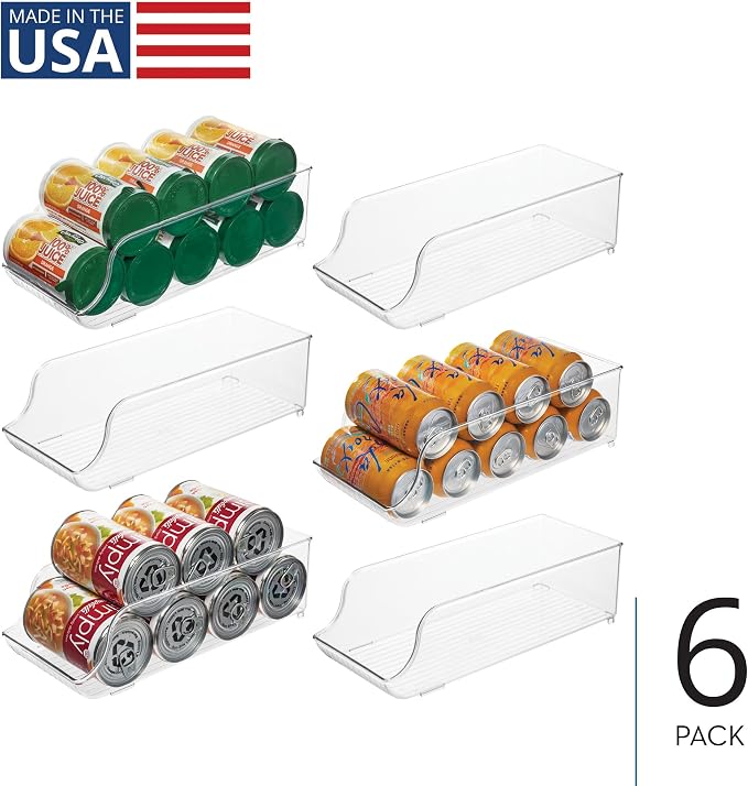 iDesign Soda Can Dispenser for Refrigerator or Pantry, Set of 6, Clear | Made in USA - Image 2