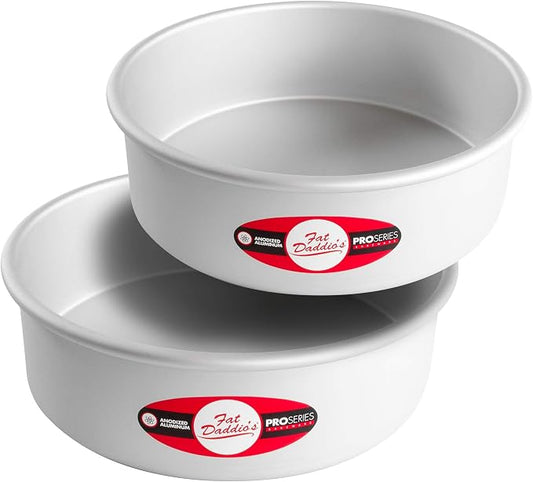 Fat Daddio's Anodized Aluminum Round Cake Pans, 2 Piece Set, 10 x 3 Inch by FatDaddios