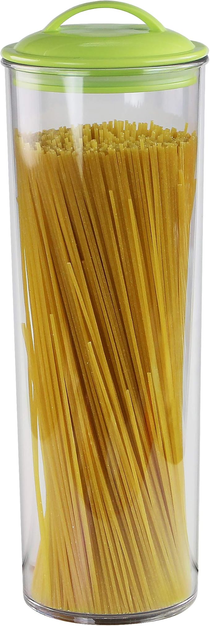 Reston Lloyd Tall Clear Spaghetti Pasta Storage Canister Container with Airtight Lid BPA Free for Kitchen Pantry Organization, Lime - Image 2