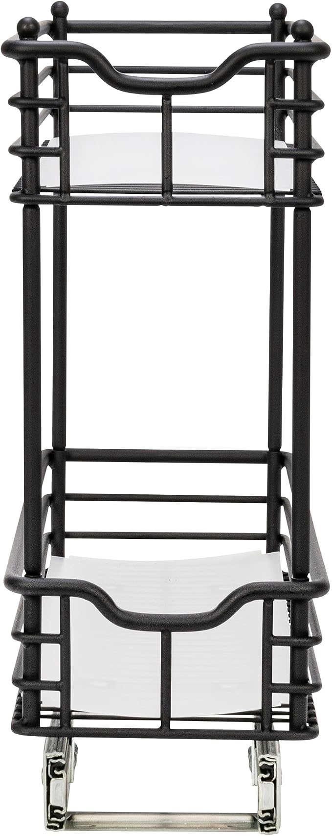 Household Essentials Matte Black Steel Two-Tier Pull-Out Organizer - Image 10