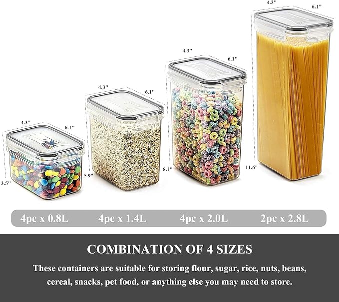 Wildone 14 Pcs Food Storage Containers and 4 Pcs Large Food Storage Containers Bundle - Image 3
