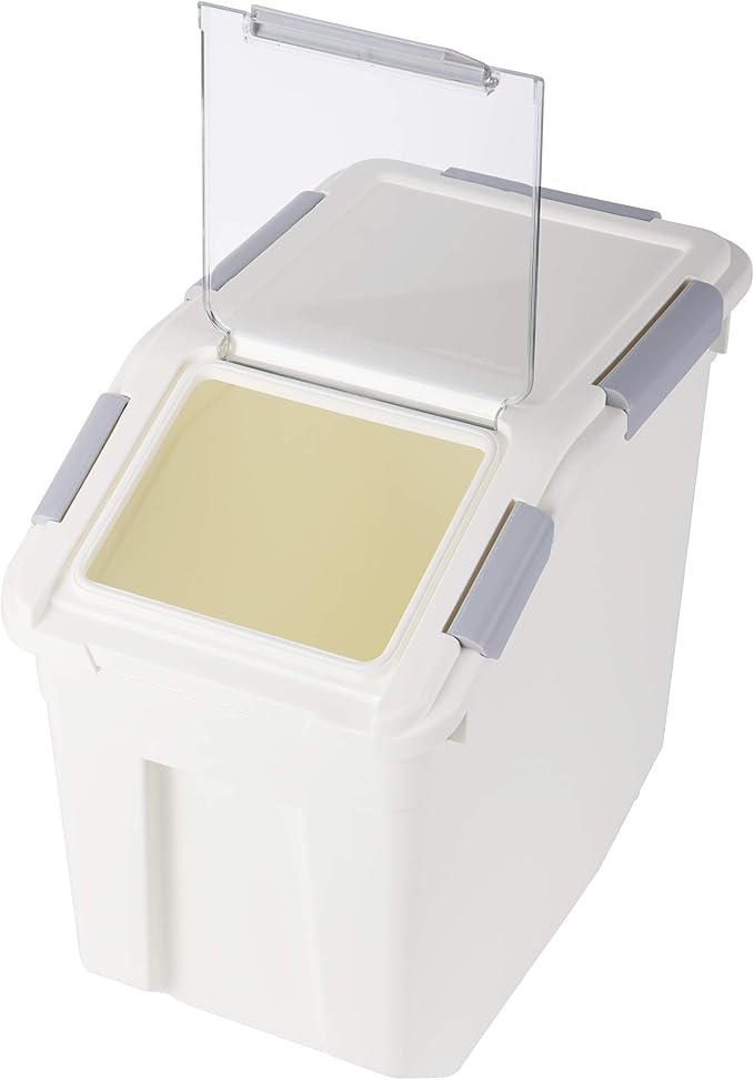 EonTone [2-Pack] 30 lbs Rice Storage Container, 15L Airtight Food Bin with Wheels for Flour, Pet Food - Image 3