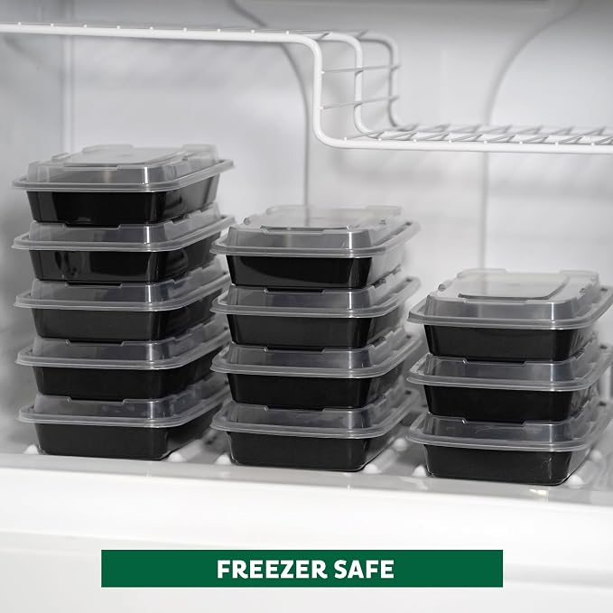 Freshware Meal Prep Containers [150 Pack] 1 Compartment Food Storage Containers with Lids, Bento Box, BPA Free, Stackable, Microwave/Dishwasher/Freezer Safe (24 oz) - Image 8
