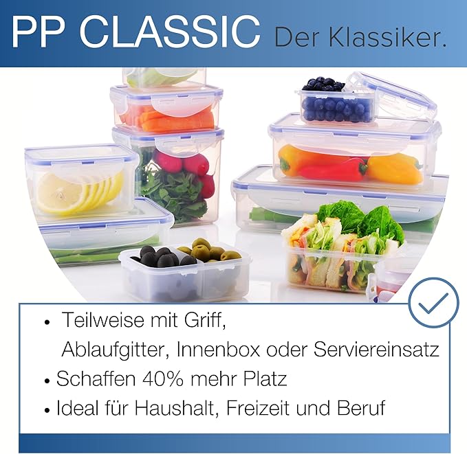 LOCK & LOCK Easy Essentials Food Lids/Pantry Storage/Airtight Containers, BPA Free, Rectangle - 8 Cup - for Cookies, Clear(Pack of 2) - Image 3
