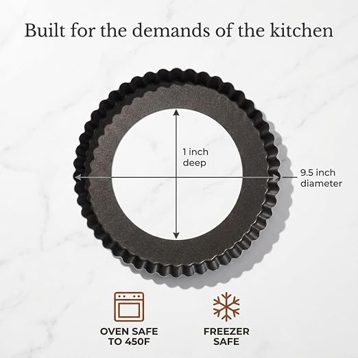MATFER BOURGEAT 332225 Exopan Fluted Pie Pan with Removable Bottom - Image 3