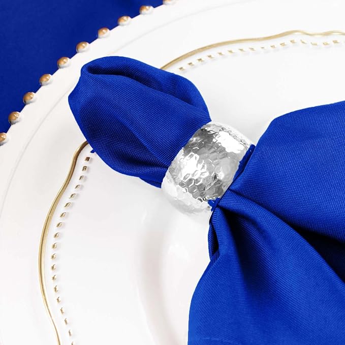 Efavormart Premium Cloth Napkins Set of 50, 17x17 Inch Royal Blue Violet Seamless Dinner Napkins, Washable Linen Table Napkin Cloth with Hemmed Edges for Weddings, Party and Banquet - Image 8