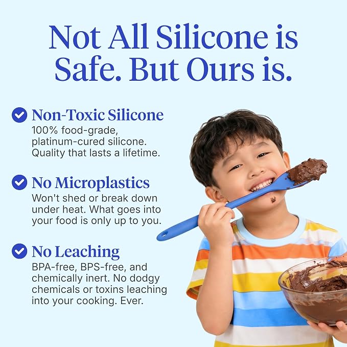GIR 5-Piece Silicone Kitchen Utensils Set, Non-Toxic Cooking Utensils for Cooking and Baking, Heat Resistant, Food Grade, Dishwasher Safe Rubber Spatula, Ladle, Spoon - Rainbow - Image 4