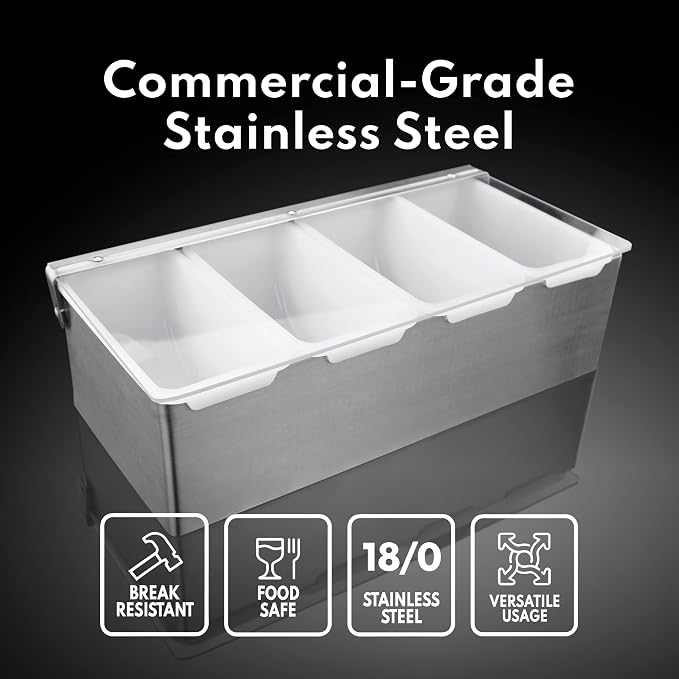 New Star Foodservice 48049 Stainless Steel Condiment Dispenser with 6 Compartments - Image 8