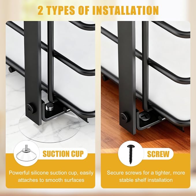 Extendable Spice Rack, 2 Levels, Spice Racks, Cabinet Organiser, Kitchen, Kitchen Cabinet Organiser, Extendable, Spice Rack, Height Adjustable, Standing Worktop Spice Rack for Kitchen Cabinets - Image 5