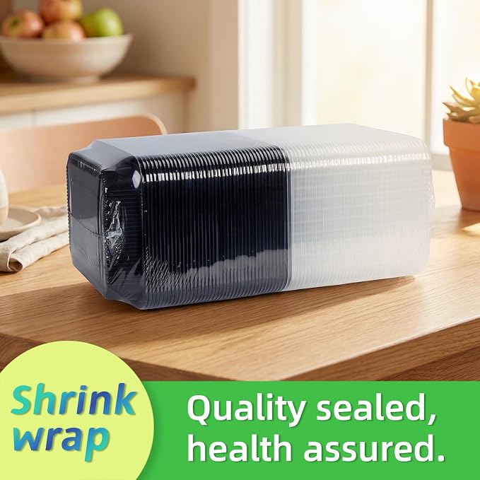 48oz Jumbo Meal Prep Containers 40 Pack - Shrink-Wrapped No Pre-Wash | Single Deep Compartment Leak-Resistant | Shatterproof Flexible PP | BPA Free Microwave Safe, Bulk Catering & Leftover Storage - Image 3