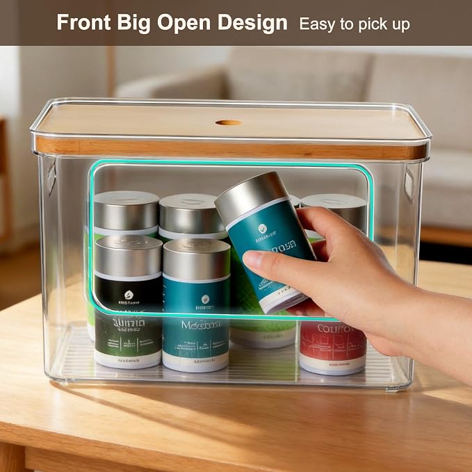 Hudgan Potato and Onion Storage Bin for Pantry Organizers Straight Side, Stackable, 2 Set - Image 8