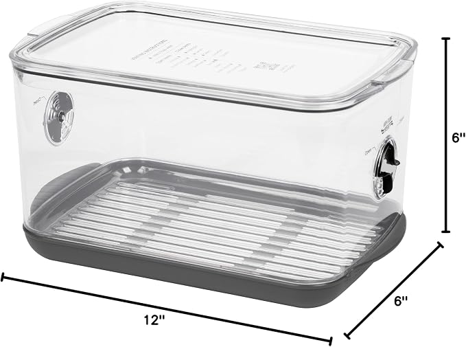 ProKeeper+ by Progressive Stackable Produce ProKeeper Storage Container with Stay-Fresh Vent System (PKS-902 (5.7 qt Large Produce)) - Image 9