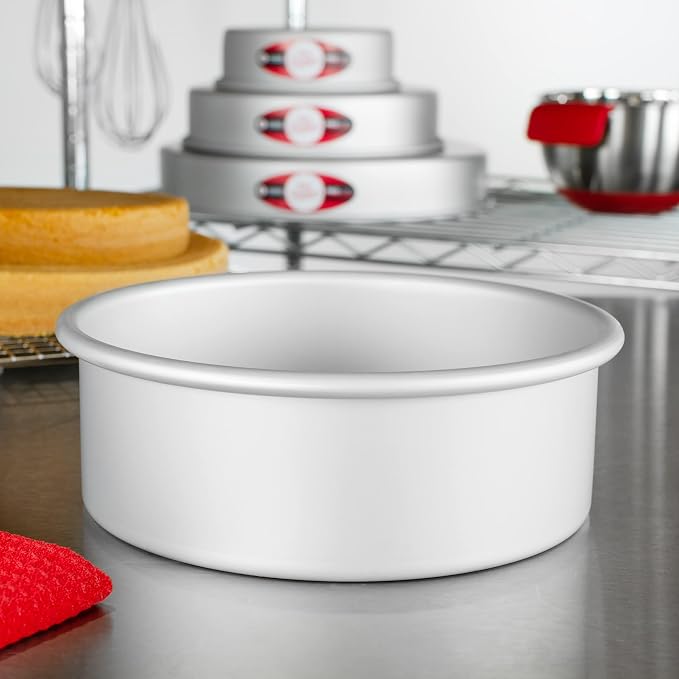 Fat Daddio's PRD-83SET Anodized Aluminum Round Cake Pans, 2 Piece Set, 8 x 3 Inch - Image 4
