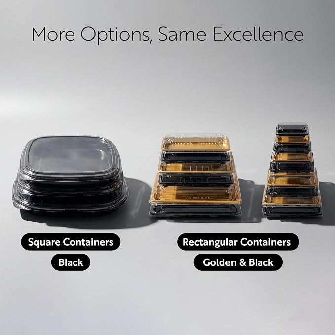 Restaurantware Plastic Sushi Trays 100 Pack of 6.1 x 3.5 x 1.77 Inch With Clear Lids Leak-Resistant Sushi Take Out Boxes Stackable Containers For Grab-And-Go - Image 5