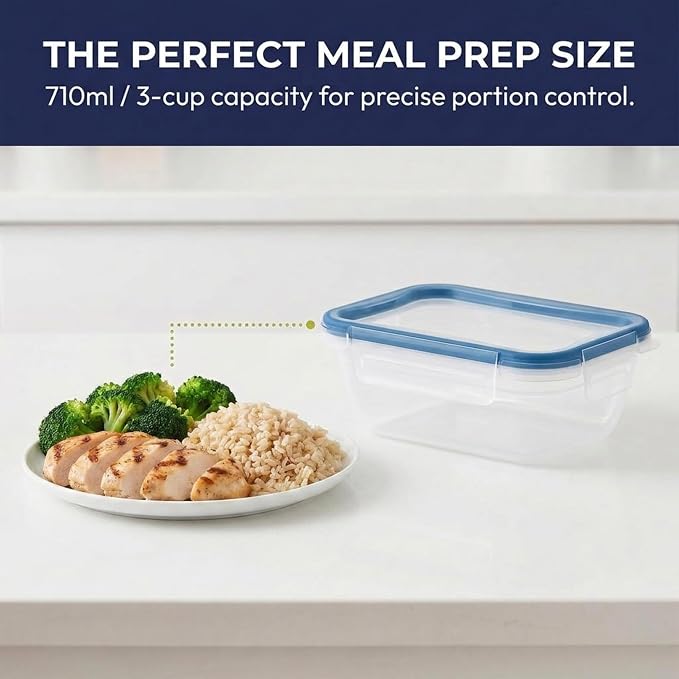 Snapware Plastic Total Solutions (5-Pack, 3 Cup) Food Storage Containers Set, Airtight & Leakproof Plastic Locking BPA-Free Lids Tupperware, Freezer Dishwasher Microwave Safe - Image 5