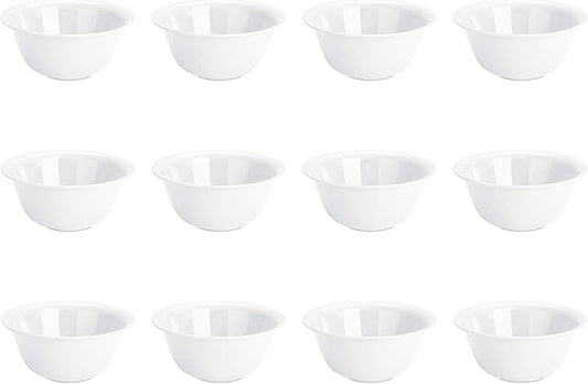 Sterilite 6 Qt Bowl for Mixing, Prepping, and Serving Food in the Kitchen, Microwave and Dishwasher Safe, Plastic, White, 12-Pack by Sterilite