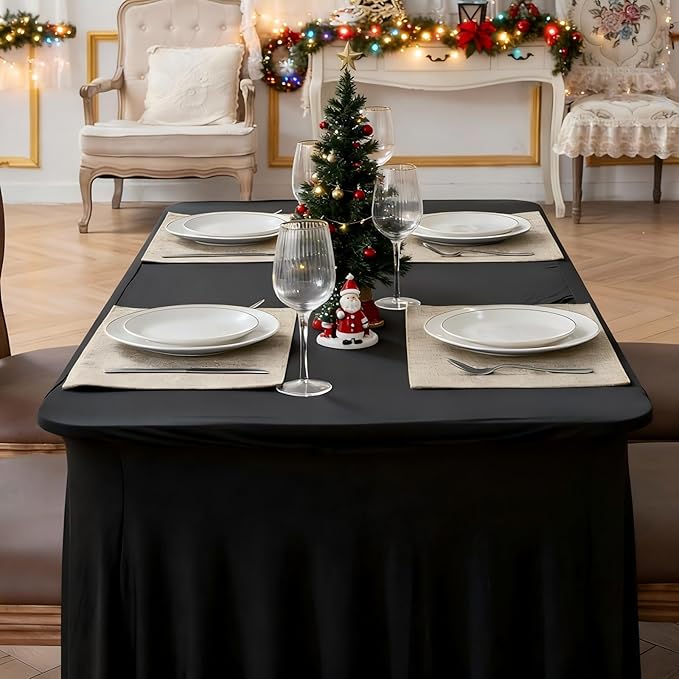 Cloth Placemats Set of 8, Linen Type Fabric Placemats Machine Washable Heat Resistant Placemats Wrinkle Free Thick Polyester Kitchen Place Mats for Dining Table (Beige) - Image 5