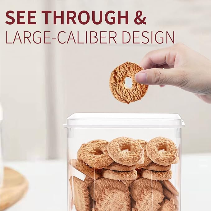 PRAKI 10 PCS Flour Sugar Storage Containers for Organizers and Storage | BPA Free, Airtight Food Storage Containers with Lids for Sugar, Flour, Baking Supplies, Versatile Kitchen Containers, Black - Image 5