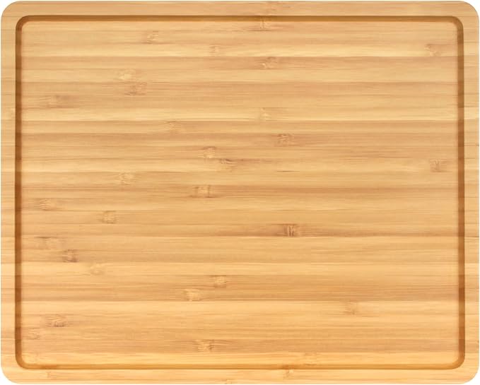 BambooMN Organic Bamboo Serving Tray, Vanity, Tea, Appetizers, Snacks, Charcuterie Board, Rounded Edges, 11"x8.9"x0.6" - 3 Trays by BambooMN