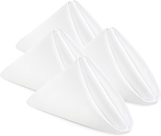 Utopia Home [24 Pack, White] Cloth Napkins 17x17 Inches, 100% Polyester | Hemmed Edges, Washable and Reusable Ideal for Parties, Weddings and Dinners by UTOPIAHOME