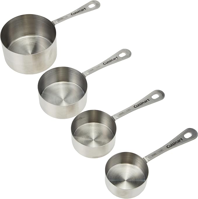 Cuisinart Mixing Bowl Set, Stainless Steel, 3-Piece CTG-00-SMP Stainless Steel Measuring Spoons, Set of 4,Silver CTG-00-SMC Stainless Steel Measuring Cups, Set of 4,Silver - Image 7