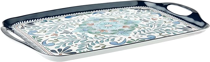 Certified International Talavera Melamine Rectangular Tray with Handles, 19" x 12", 1unit, (20289) by CERTIFIEDINTERNATIONAL