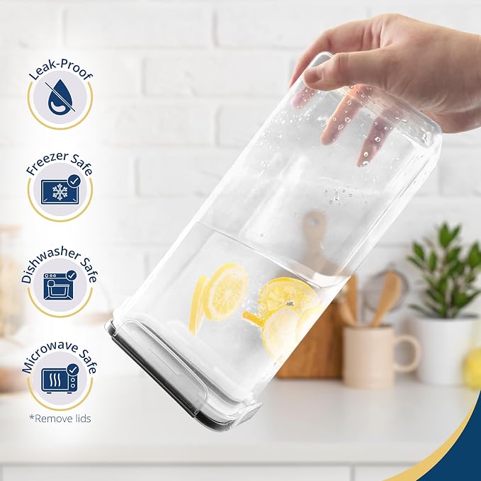 Reli. Storage Containers Kitchen & Pantry 11 Sets | Food Storage with Lids | Airtight Clear Plastic Canister Sets with Lids | Kitchen Organizers | Food Storage | BPA-Free | Multi-Size - Image 5